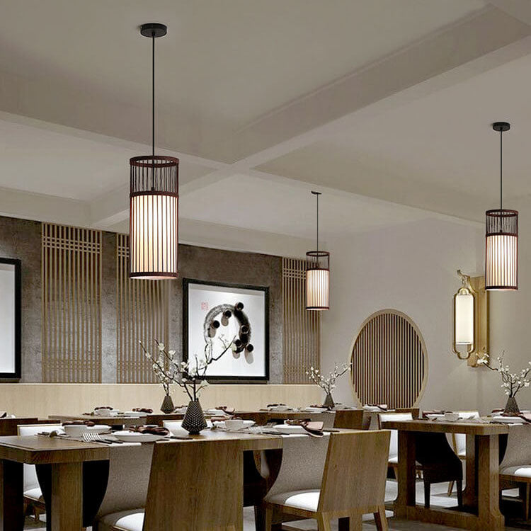 Bambora Zen Pendant Light | Handwoven Bamboo Lantern | Japanese Design | Natural Elegance