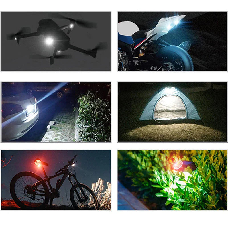 Wireless LED Motorcycle Tail Light – Rechargeable Remote Control for Brake and Warning Light