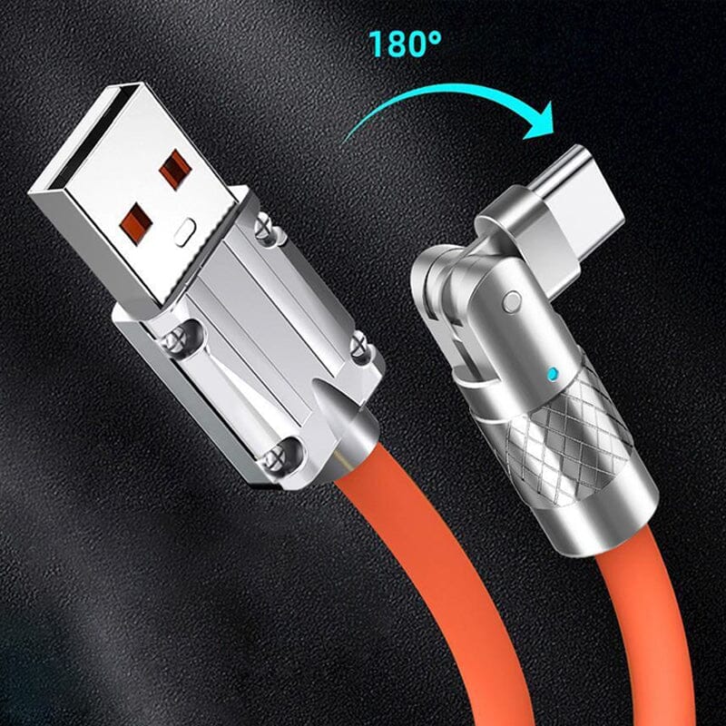 180° rotatable fast charging cable