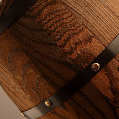 BarrelGlow Vintage Pendant Light | Wood Wine Barrel Design | 1-bulb | Rustic Lighting