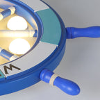 NautiGlow Children's Room LED Ceiling Lamp | Sailboat Design | Cartoon Style | Ambient Lighting