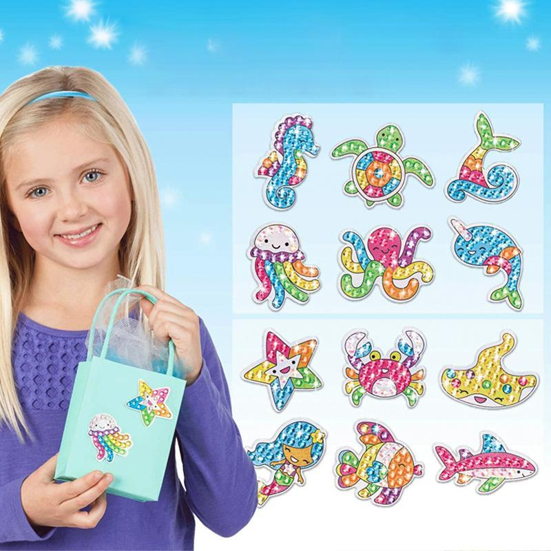Large Gem Diamond Painting Stickers for Kids