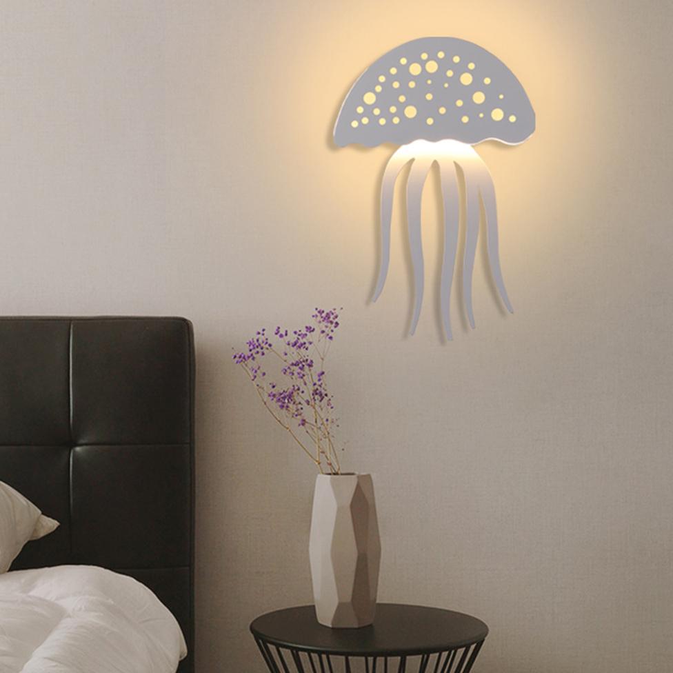 Modern creative 1-Light LED Jellyfish Wall Light