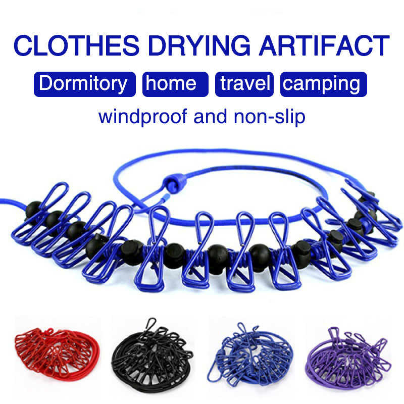 Portable elastic travel dress rack