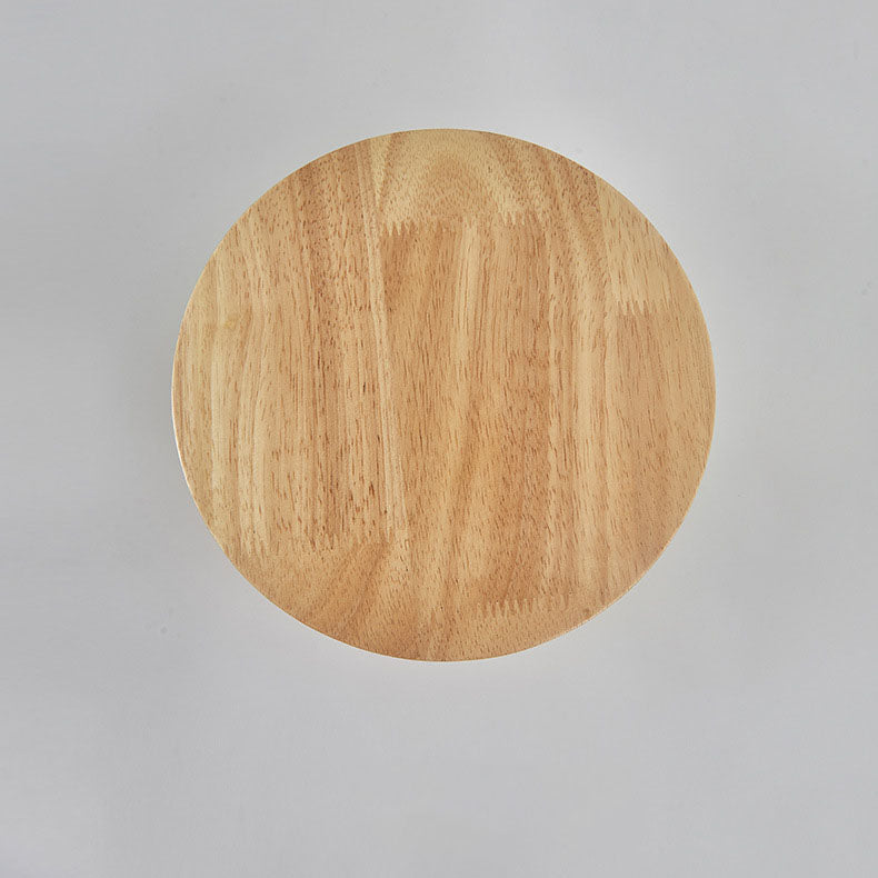 Modern Minimalist Round Irregular Oval Wood LED Wall Light Lamp for Living Room