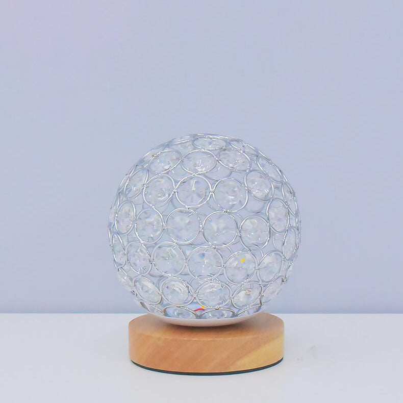 Modern Minimalistic Round USB Rechargeable LED Night Light Table Lamp