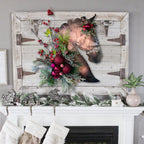 Christmas Dressage Wood HorseHead
