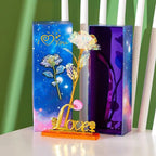 For the Gift to Your Loved Ones - Colorful Glass Rose