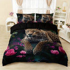 FierceFloral Bedset – Luxury Animal Print and Flowers