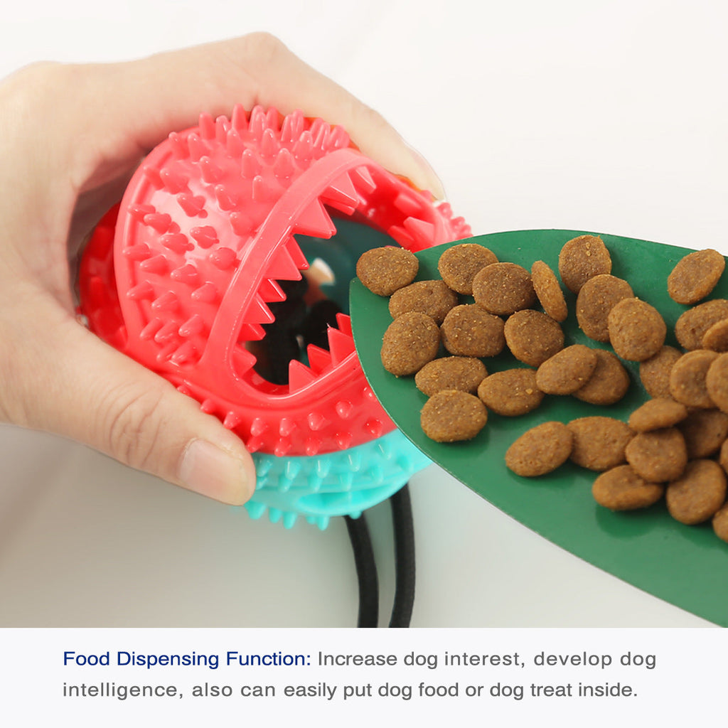 Round Food-Dispensing Puzzle Ball for Dogs