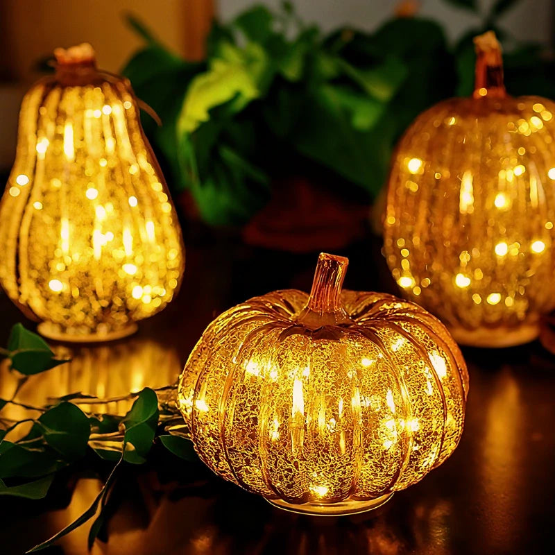 HarvestGlow Hand-Blown Glass Lamp