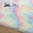 Gradient Tie-Dye Plush Rug for Vibrant Home Decor