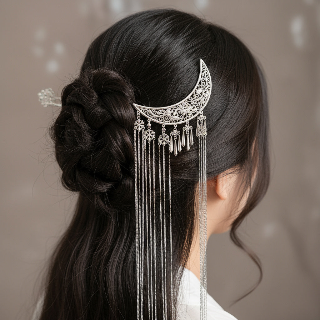 Mystical Moon Shape Hair Clip
