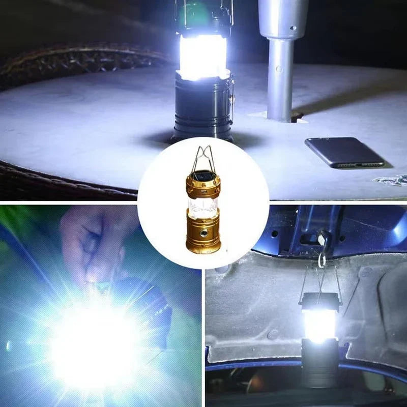 Solar Camping Lamp with USB Charging – Portable LED Lantern for Outdoor Activities and Emergencies