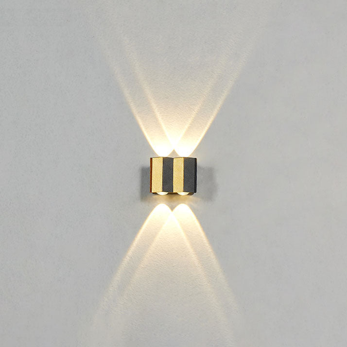 Modern Light Luxury Golden Aluminium Outdoor Waterproof Terrace LED Wall Light Lamp