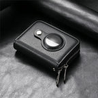 Intelligent AirTag-Zip RFID Leather Wallet
