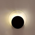Modern Minimalist Iron Circle Ring 1-Light Wall Sconces Lamp For Bedroom