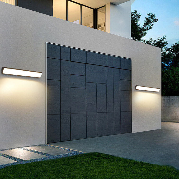 AquaBar Modern LED Outdoor Wall Light | Aluminum & Acrylic | Durable & Waterproof | Warm White | Various Sizes