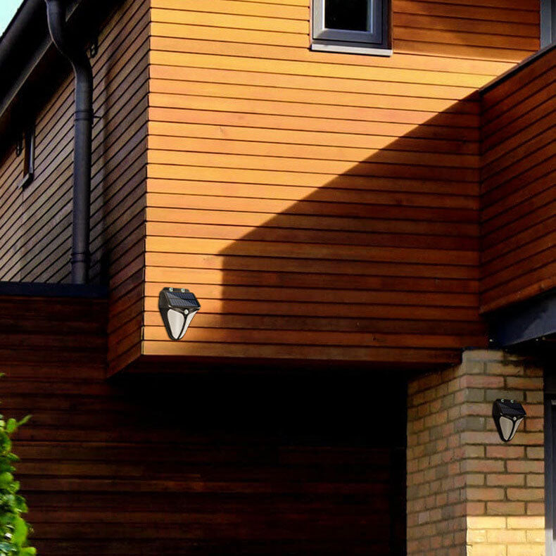 Solar Intelligent Triangle Outdoor Waterproof Body Sensor Patio LED Wall Light