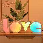 Modern Art Deco waterproof PS LOVE letters LED table lamp for the bedroom