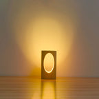 Japanese solid wood rectangular column LED night lamp USB table lamp