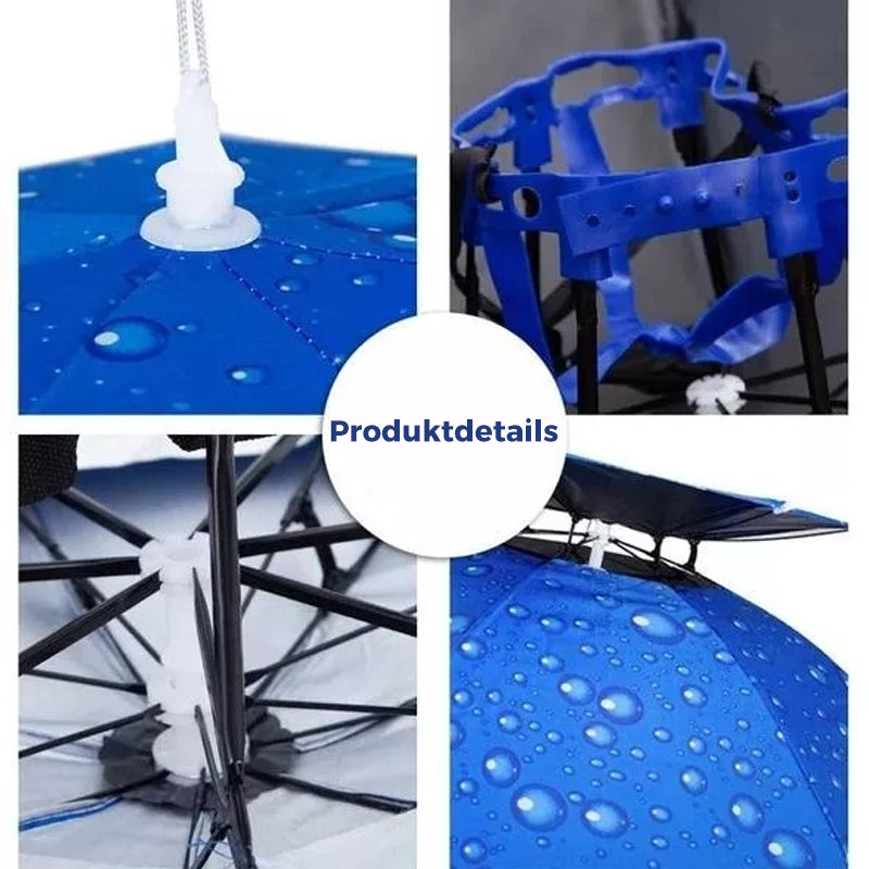 Rain umbrella hat for fishing and gardening