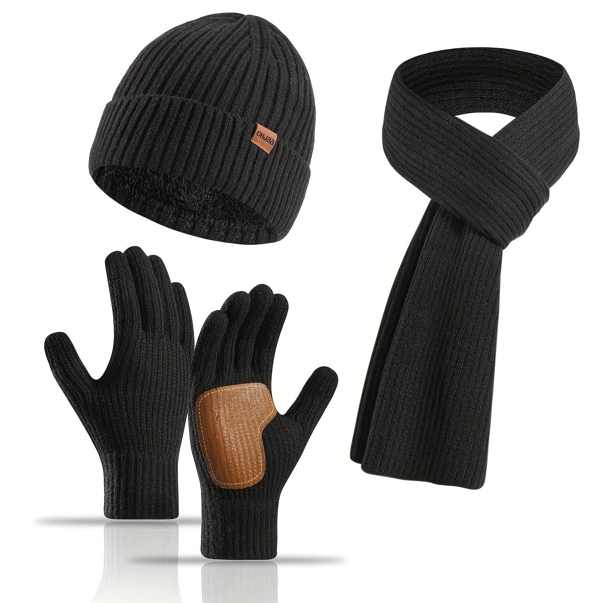 Winter Comfort Set – Knitted Beanie, Scarf and Gloves for Unisex