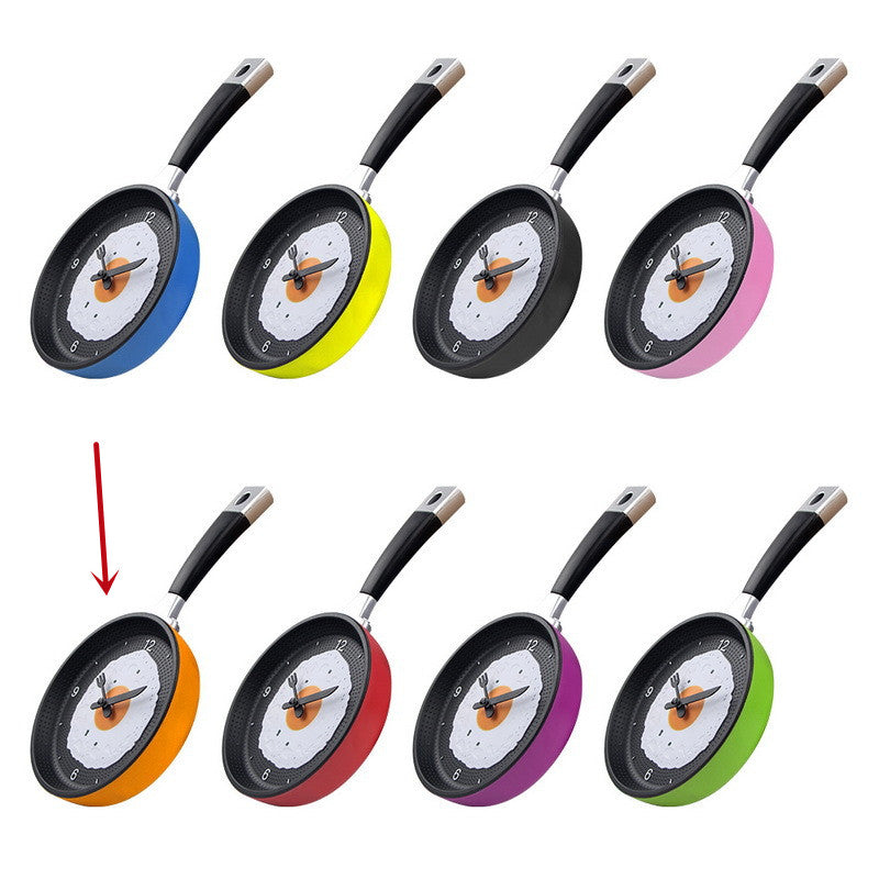 Fried Egg Pan Clock Silent Clock Wall Clock Wall Clock