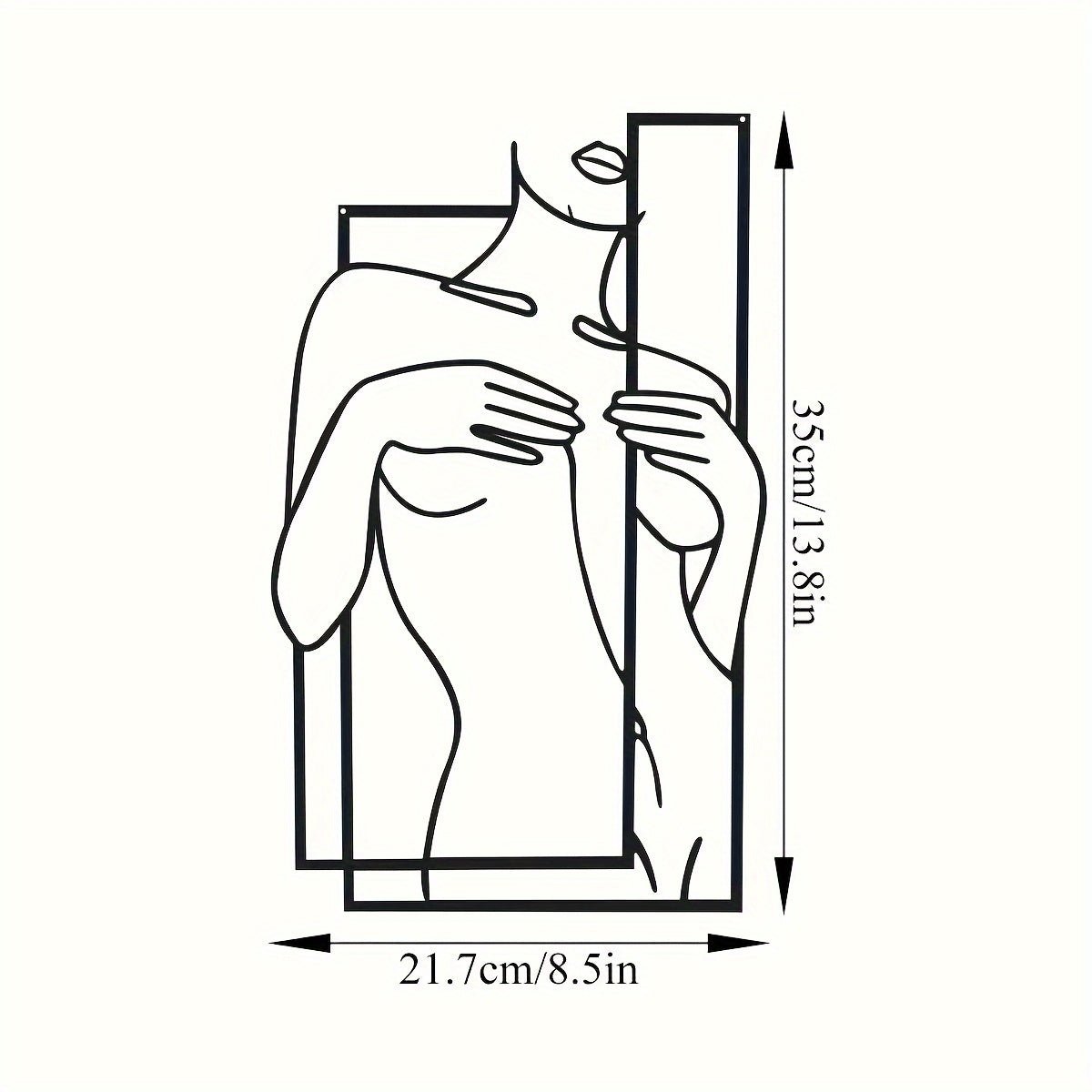 LineaArt Metal Wall Decoration - Modern Minimalist Wall Art for Bedroom
