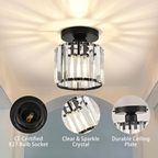 Ceiling Light Crystal Flush Mount Modern Fixture