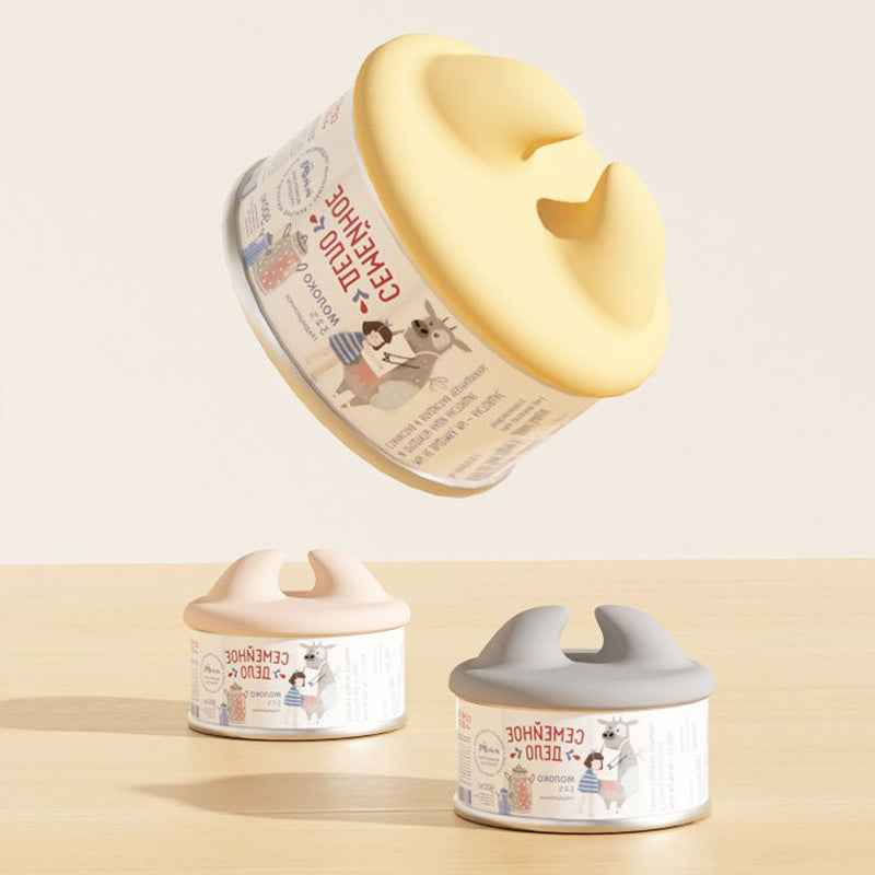 Pet food can lid & scoop set