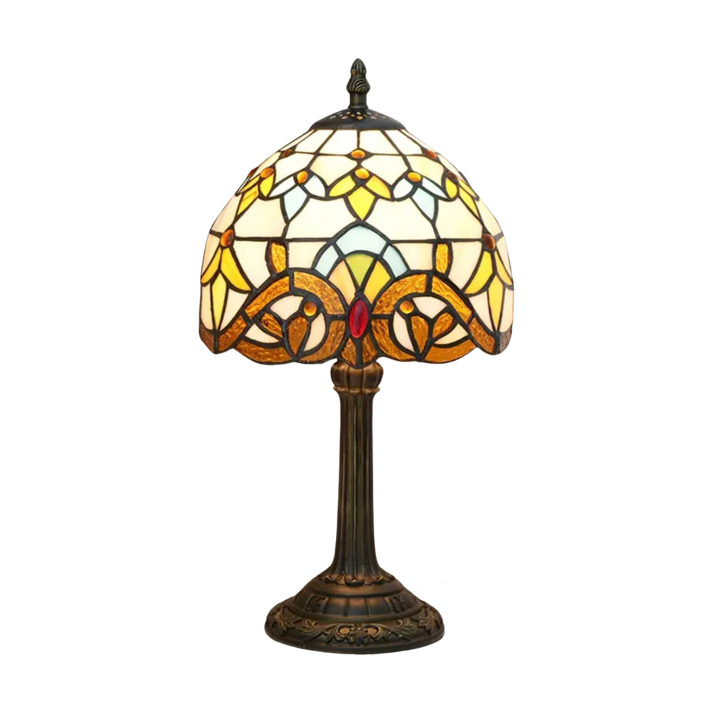 VerreMystique Tiffany Lamp – Timeless Stained Glass Table Lamp for Warm Ambient Lighting