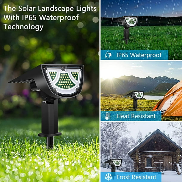 Solar LED Spotlight – Outdoor lighting with solar panel for garden and pathways