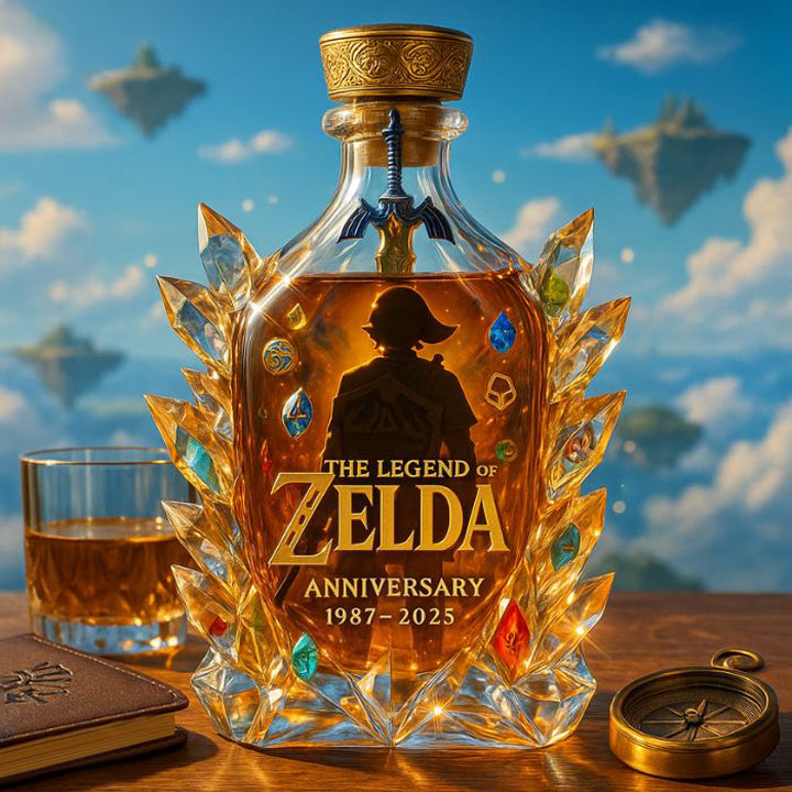 The Dazzling Legend Of Zelda 38th Anniversary 1987-2025 Whisky Bottle - A Masterpiece in Crystal & Spirit