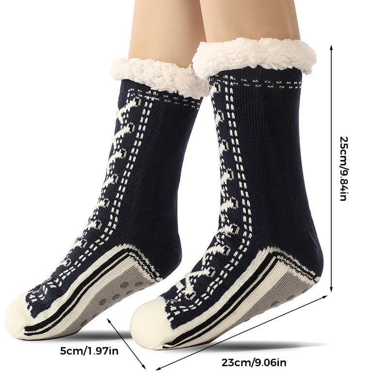 Ultra-thick Cashmere Slippers Socks S