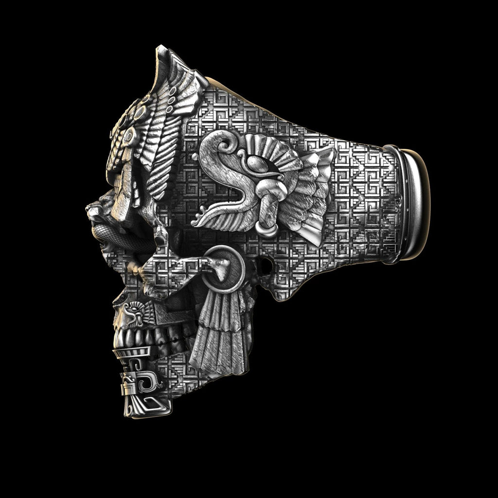 Men’s Sterling Silver Skull Ring | GrimSkull Handcrafted Statement Jewelry | 100% Silver