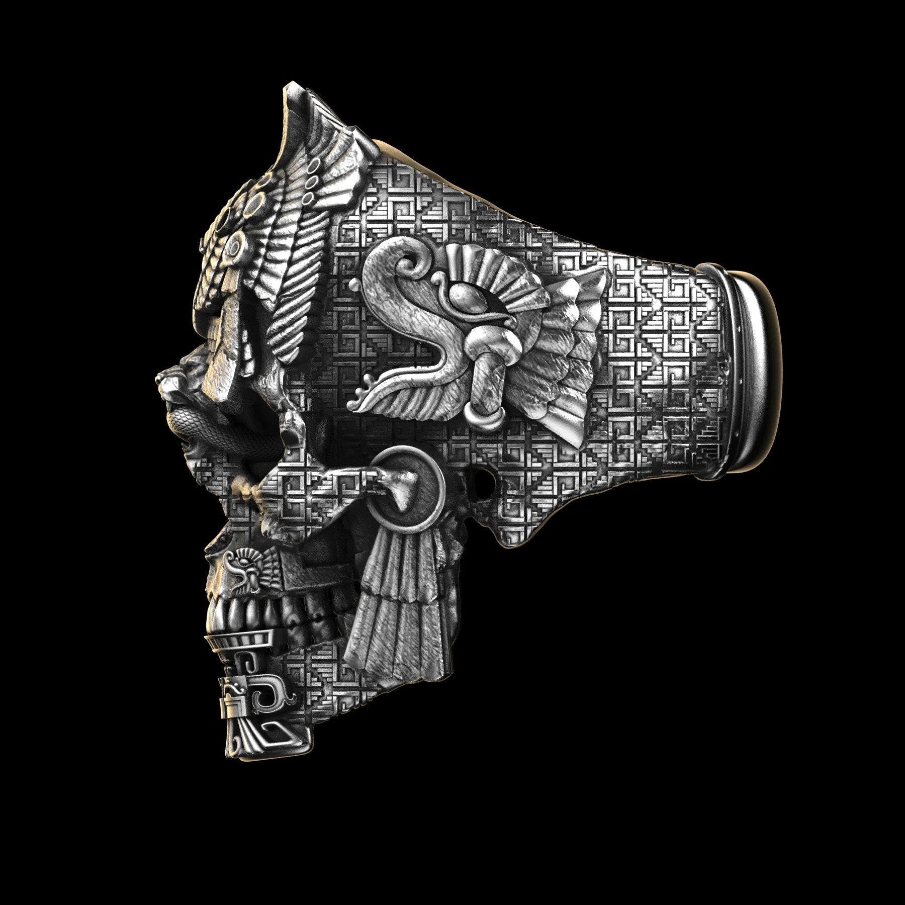 Men’s Sterling Silver Skull Ring | GrimSkull Handcrafted Statement Jewelry | 100% Silver