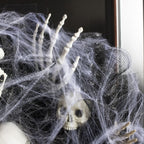 Halloween Wreath – Mesh Skull Garland for Door and Wall Decoration