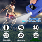 Automatic Electric Ball Pump with 20 PSI Capacity, LED Light for Soccer Balls and Basketballs – Compact and Portable Pump