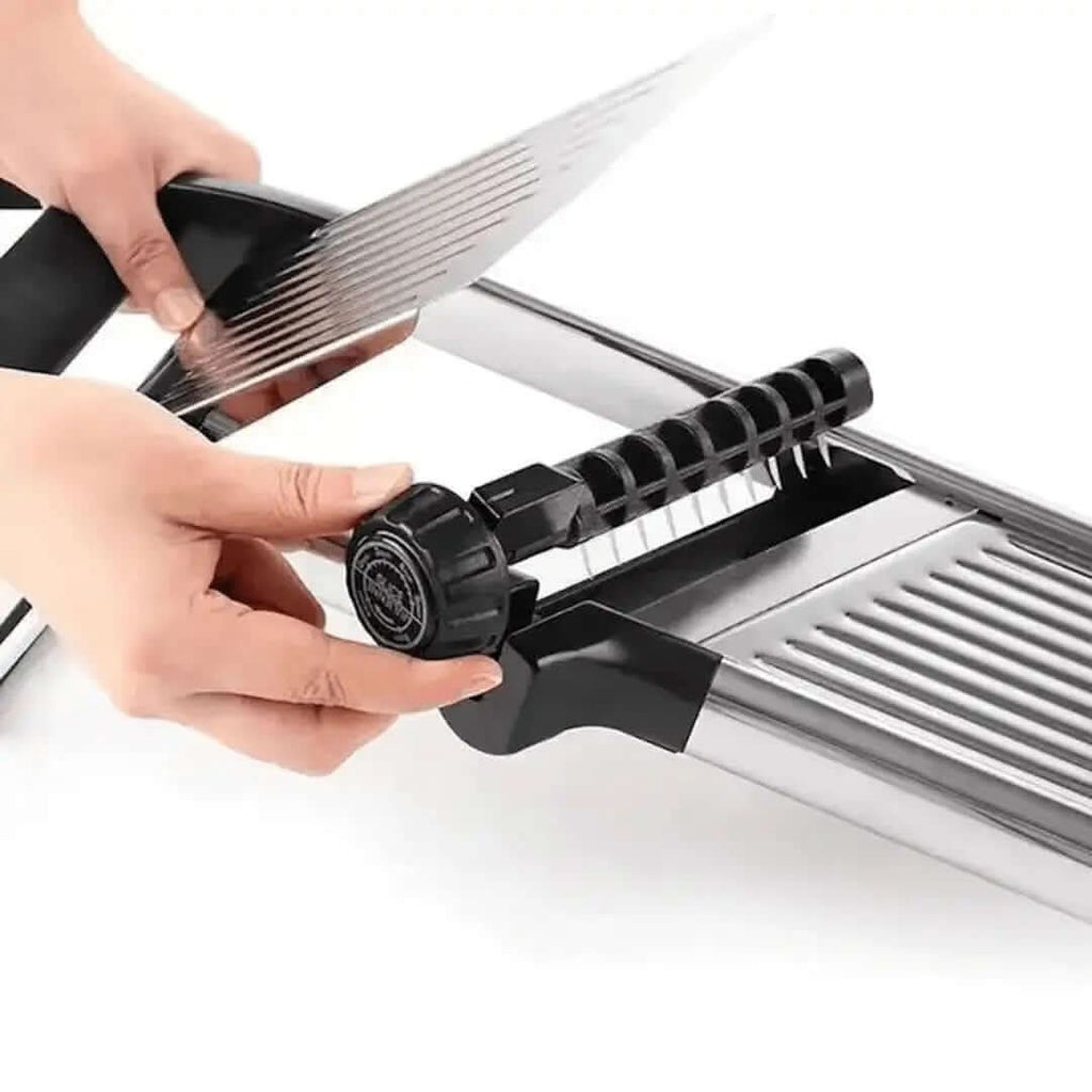 Stainless Steel Mandoline Slicer – Adjustable Thickness Cutter