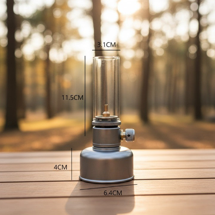 Mini Gas Flame Torch Table Lamp