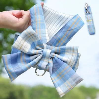 Adjustable Dog Harness with Elegant Bow for Stylish Walks