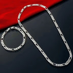 925 Silver Figaro Cuban Chain