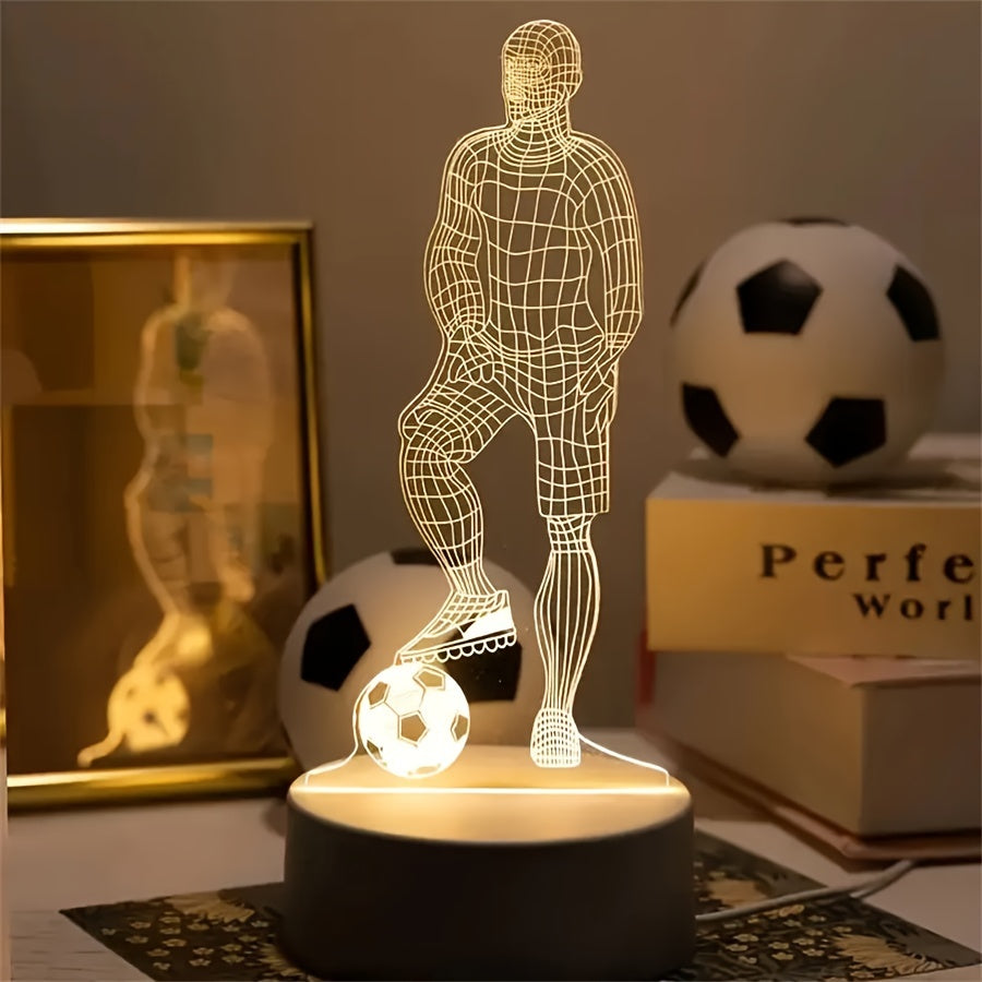 SportGlow - LED Table Lamp with 3D Football Design