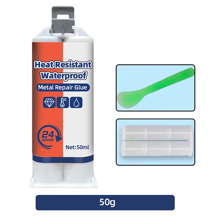 Heat-resistant waterproof metal repair adhesive