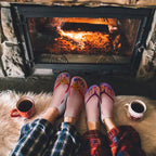 Socks with nail print