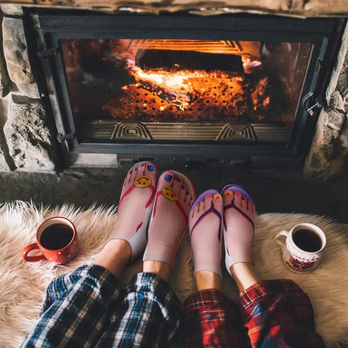 Socks with nail print