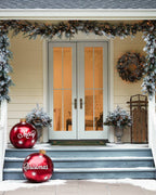 Inflatable Christmas decorative balls | PVC outdoor balls | Weatherproof & reusable | Various designs