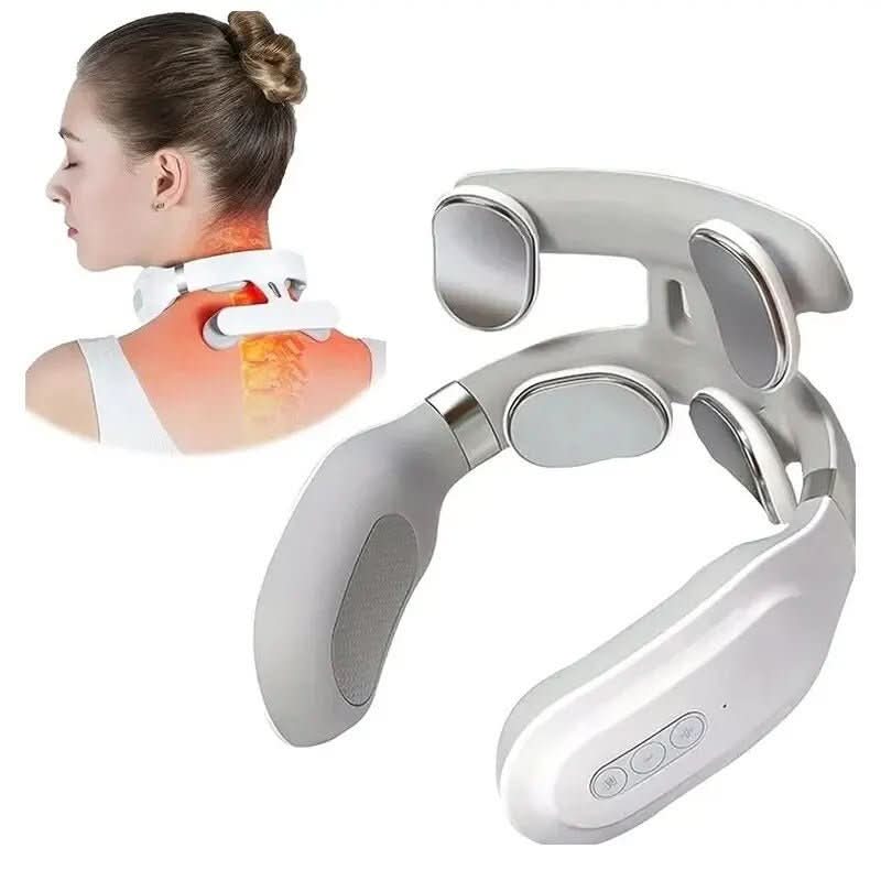 4-in-1 neck massager with heat & vibration