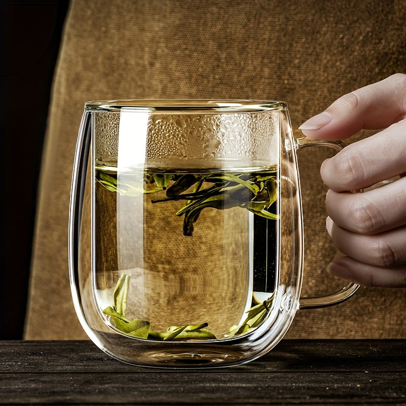 ThermoSip Double-walled Glass Mug – Borosilicate Glass, Heat Resistant & Elegant
